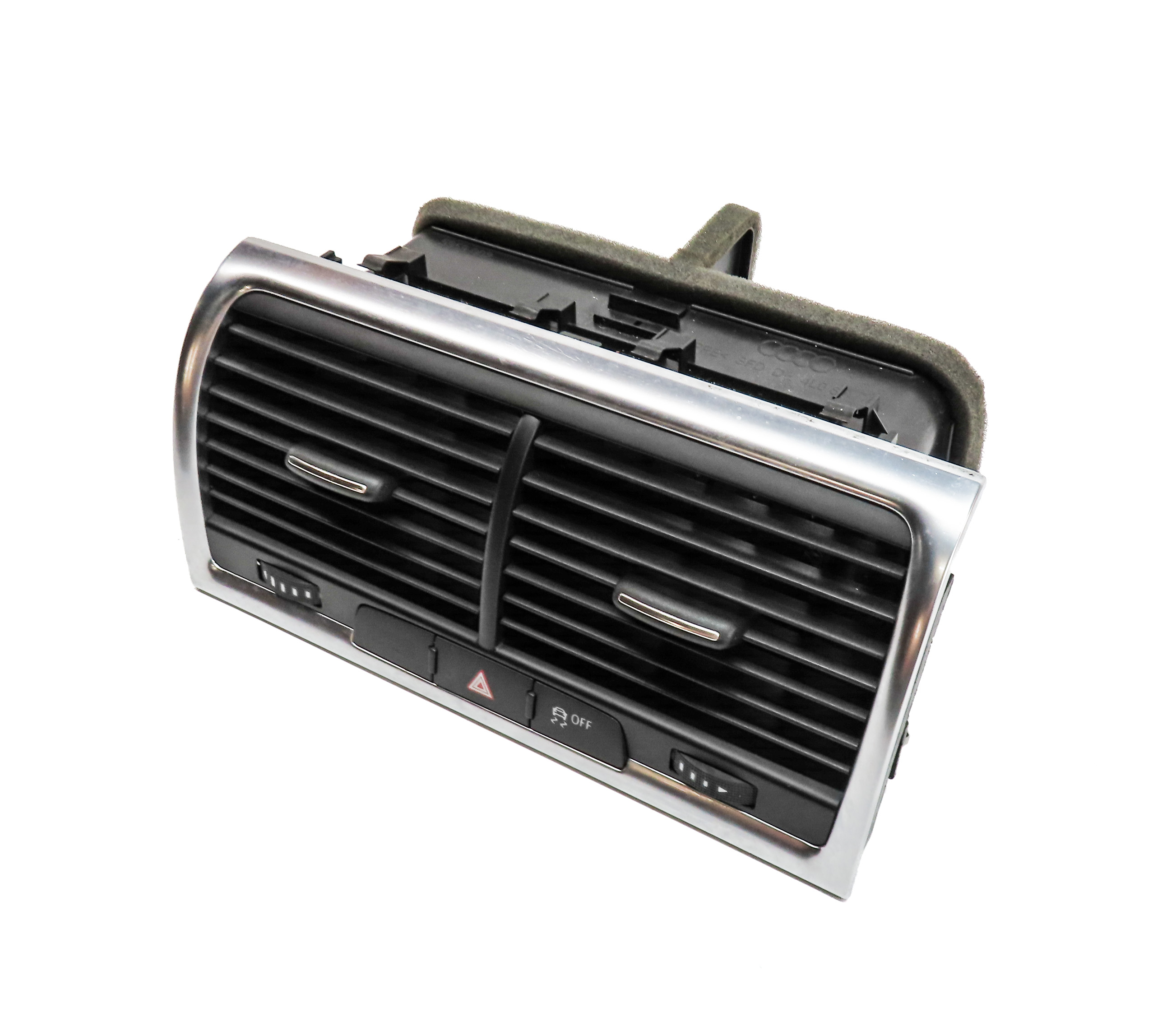 2013 AUDI Q7 (4L) FRONT CENTER DASH HEAT AIR AC HVAC DUAL VENT (Black/Silver) — exact item pictured